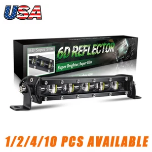 1/2/4/10PCS 7inch Slim LED Work Light Bar Flood Spot Combo Driving SUV ATV 7" 8" - Picture 1 of 18