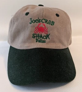 Joe's Crab Shack Dallas Beige/Green Baseball Hat Cap Adjustable Belt Eat @ Joe's - Picture 1 of 8