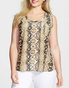 Halogen(R) Snakeskin Print Silk Tank XS NWT - Picture 1 of 2