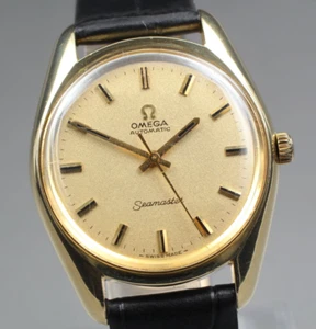 Vintage OMEGA Seamaster Cal.565 Automatic 34mm Gold Plated Men's Watch 1970s - Picture 1 of 10