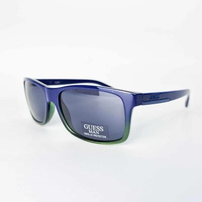 Gafas de sol Guess para hombre GU6777-BLGR-3-57 azul verde marcos cuadrados nuevas auténticas Foto 1 de 4