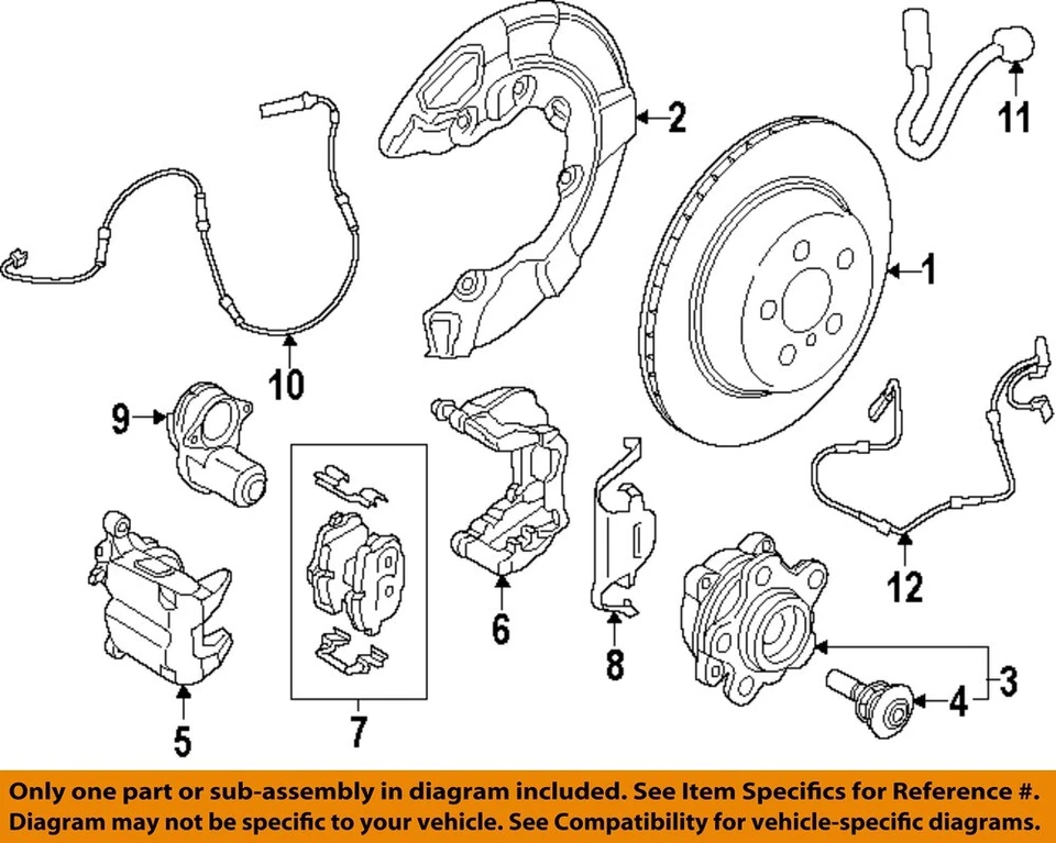 BMW OEM 16-20 640i xDrive Gran Turismo Brake Components-Brake Pads 34216870552 - Image 1 of 1