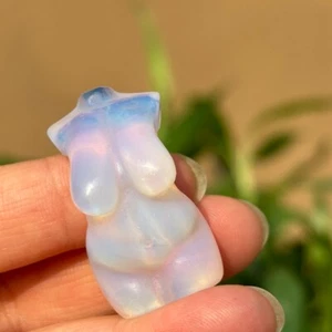 Pink Opalite Female Model Carved Skull Quartz Crystal Skull Healing - Picture 1 of 8