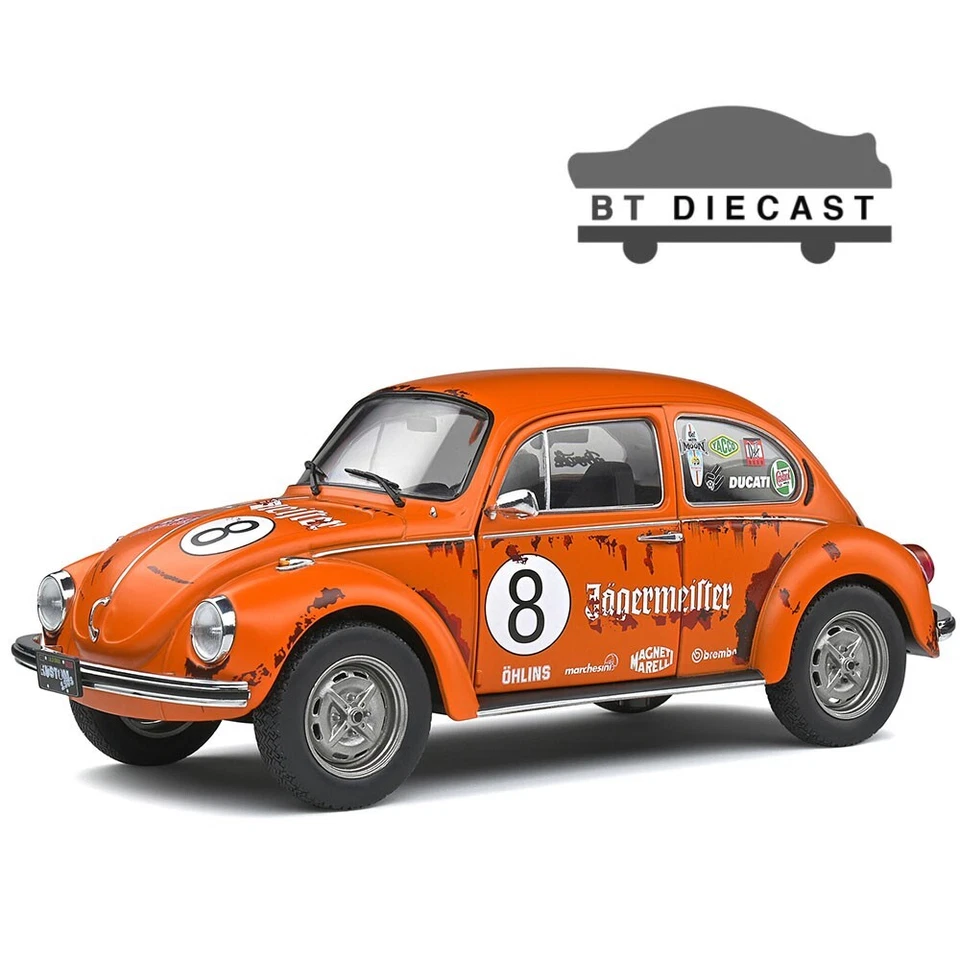 Solido 1/18 Scale Diecast S1800518 VW Beetle 1303 Jägermeister Tribute 1974 RMC
