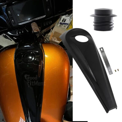 Черная крышка топливной консоли приборной панели для Harley Ultra Limited 2014-2023 + крышка бензобака - Изображение 1 из 4