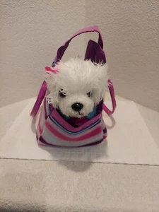 Battat PUCCI PUPS Maltese Striped Plush Dog Carrier SMALL Toy Dog - Picture 1 of 10