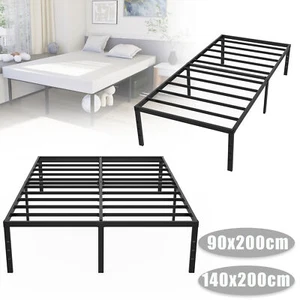 Metallbett Bettgestell Einzelbett Doppelbett Schlafzimmerbett 90/140/160 x 200cm - Bild 1 von 16