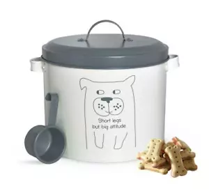 Trockenfutterdose Löffel Metalldose Tierfutter Vorratsdose Hundefutterbox Hund - Bild 1 von 4