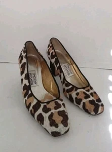 Timothy Hitsman Classic Pump Shoes Animal Print Leather Non Slip Sole size 6M - Picture 1 of 8