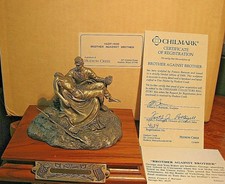 CHILMARK "BROTHER AGAINST BROTHER" 1988 Civil War SCULPTURE F.J. BARNUM COA Box