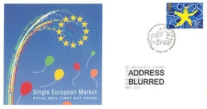 Sello de portada primer día del correo real del mercado único europeo FDC, 13.10.1992 - Imagen 1 de 1