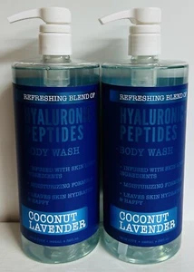2-Pack Coconut Lavender Moisturizing Body Wash with Hyaluronic & Peptides - Picture 1 of 2