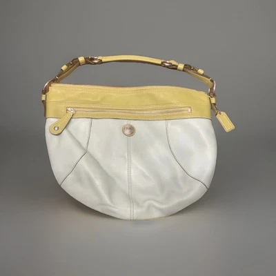 Coach Laura Bag Green Blue Signature Hobo Shoulder Medium Leather F14938/F14886 - Image 1 of 4