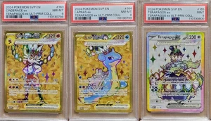 2024 Pokemon SVP En Cinderace Lapras Terapagos UPC PSA 8,8,9 Sequential - Picture 1 of 7