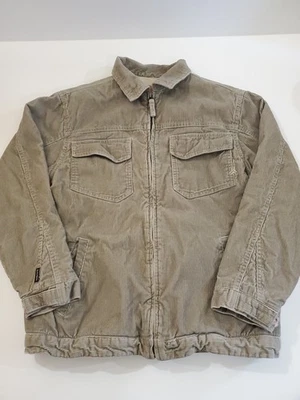 Chaqueta de Camionero Vintage Antigua Azul Marino Talla XL Gris Sherpa Forrada Pana Foto 1 de 4