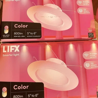 2 Pack LIFX 5/6 in. Smart Multi-Color Retrofit Integrated LED Recessed Downlight - Image 1 of 4