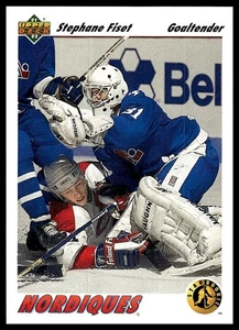 Stephane Fiset *TARJETA ESTRELLA NOVATO* 1991-92 Upper Deck #452 - Imagen 1 de 2