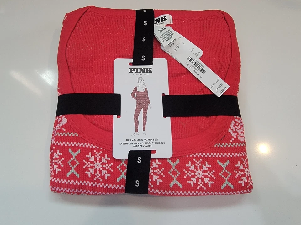 Victoria's Secret PINK Thermal 2-PC Long Pajama Set Size S NWTs - Image 1 of 1