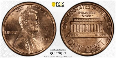 1987 penny error - Image 1 of 4