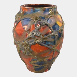 Paul Katrich Studio Pottery Cosmic Furnace Hand Made Vase 1509 - Picture 1 of 7