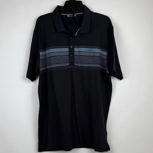 Travis Mathew Golf Polo Shirt Blue Striped Short Sleeve Collared Button Men’s XL - Picture 1 of 9