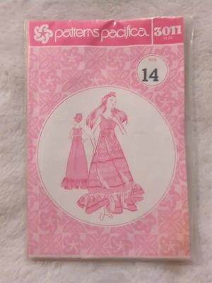 VINTAGE PATTERNS PACIFICA 3011 ~ MISSES HAWAIIAN DRESS ~ SIZE 14 *UNCUT - Image 1 of 3