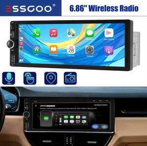 Estéreo para automóvil con pantalla táctil Din única de 6,86" con inalámbrico Apple Carplay Android automático - Imagen 1 de 15