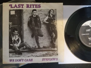 Last Rites – We Don't Care / Stepdown 1983 Flicknife Records 7” Punk Oi! - Picture 1 of 7