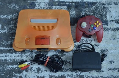 Raro paquete de consola Daiei Hawks naranja y negro Nintendo 64 N64! ¡Libre de región! Foto 1 de 4