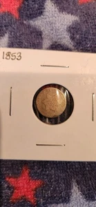 1853 3 Cent Piece,  Trime - Picture 1 of 2