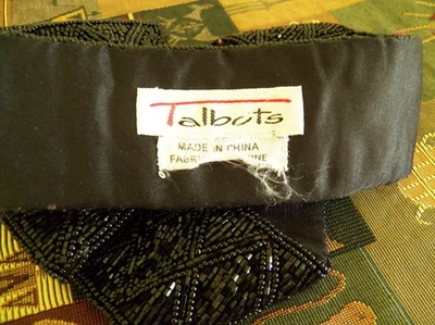 CINTURÓN DE COLECCIÓN TALBOTS NEGRO CON CUENTAS BRILLANTE GANCHO Y BUCLE TALLA GRANDE Foto 1 de 4