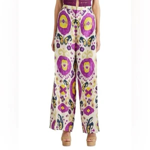 Ralph Lauren Purple Label Leora Ikat Wide-Leg Pants US 4 - Picture 1 of 9