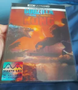 GODZILLA VS KONG - MANTA LAB SINGLE LENTICULAR 4K + 2D BLU RAY STEELBOOK - Picture 1 of 5