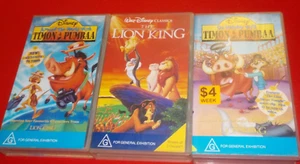 VHS Disney's The Lion King + Timon & Pumbaa x2 [Pal Aus copy]] great cond - Picture 1 of 8