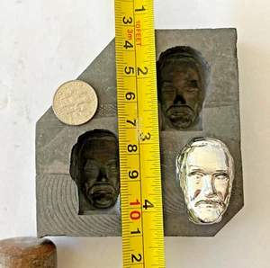 General Robert E Lee graphite mold for casting metals. Tin Lee head included too - Picture 1 of 8