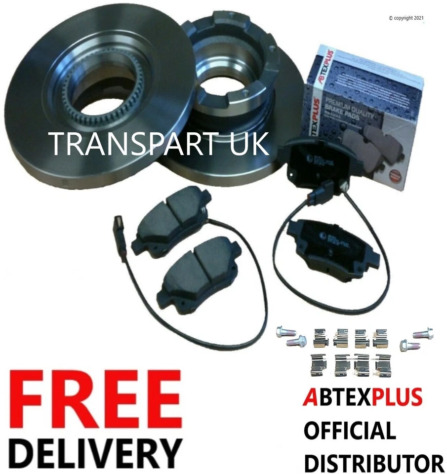 For Ford Transit Custom MK8 2.0 2.2 Rear Brake Discs and Pads Wear Leads 288mm - Image 1 of 1