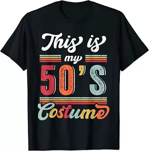 This is My 50s Costume T-Shirt Lazy Halloween Outfit Retro Vintage Party 1950s - Picture 1 of 2