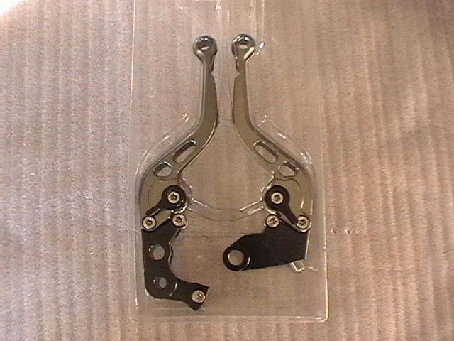 JUEGO DE PALANCA CORTA DE CARRERAS KAWASAKI Z1000 2007-16 TITANIO/NEGRO ""Z1000" LOGOTIPO ALEACIÓN Foto 1 de 4