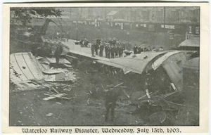 ESTACIÓN WATERLOO, DESASTRE FERROVIARIO, CROSBY, LIVERPOOL 1903 - Postal de Lancashire - Imagen 1 de 2