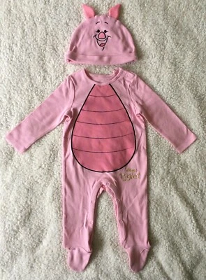 Disney Winnie The Pooh 'Piglet' Babygrow Fancy Dress Costume ~ Baby Boys/Girls - Image 1 of 4