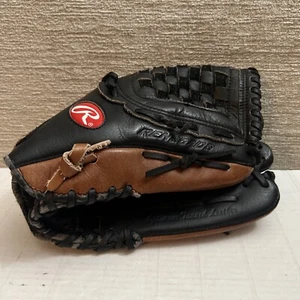 Rawlings Renegade Series 12.5" RS1250 Black & Tan Baseball Glove Mitt RHT EUC - Picture 1 of 14