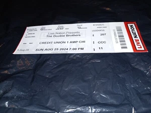 The DOOBIE BROTHERS Chicago Tinley Park IL 8/25/2024 Concert RaRe Full Ticket - Picture 1 of 4