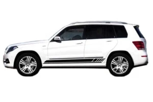 2 PCS Graphic Side Skirt Stripe Sticker Decal For Mercedes Benz GLK 300 350 260 - Picture 1 of 6
