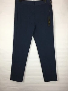 Nuevo $125 Donna Karan New York Mujer Talla 8 Pantalones Azul Cremallera Lateral Trabajo - Imagen 1 de 9
