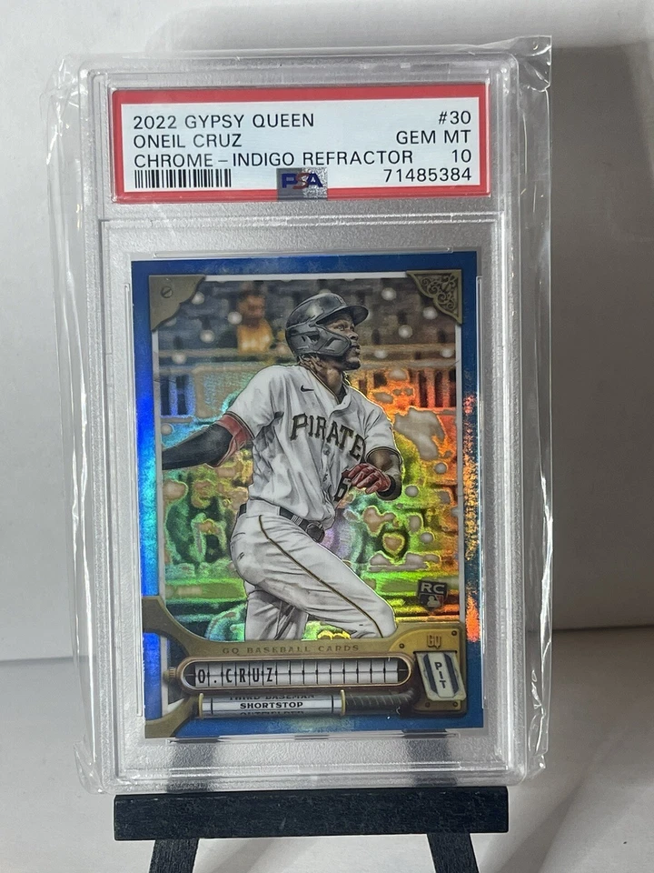 2022 Topps Gypsy Queen Oneil Cruz Indigo Rookie RC 19/150 PSA 10 Pirates LOW POP - Image 1 of 4