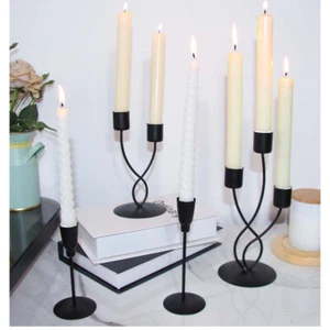Metal Candle Holder Desktop Decorative Candlesticks set for Pillar Candle - Picture 1 of 23