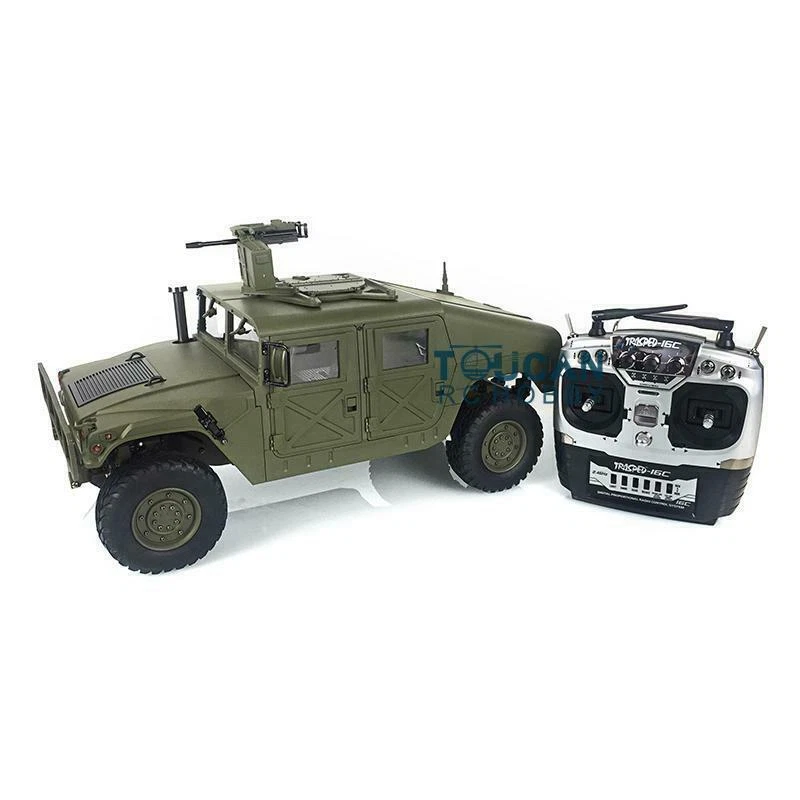 1/10 4*4 P408 RC Crawler Military Vehicle Racing Car 2Speed ESC Motor 16CH Radio - Image 1 of 4