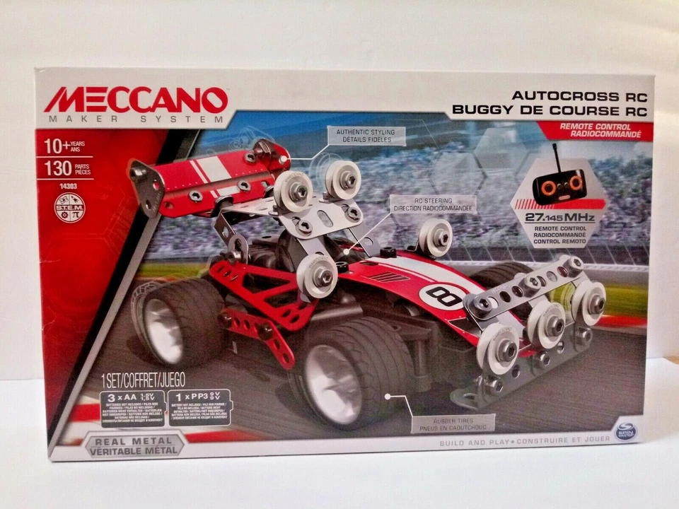 Meccano Maker System 2 In1 Autocross RC Model Building Set Kit