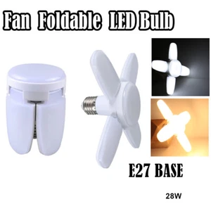 E27 Led Foldable Bulb Smd2835 Cool White Warm 220v-240v 360 Angle 28w Lights Fan - Picture 1 of 15