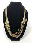 Accessocraft NYC Costume Jewelry Necklace Snake Chain Chunky Gold Tone Vintage